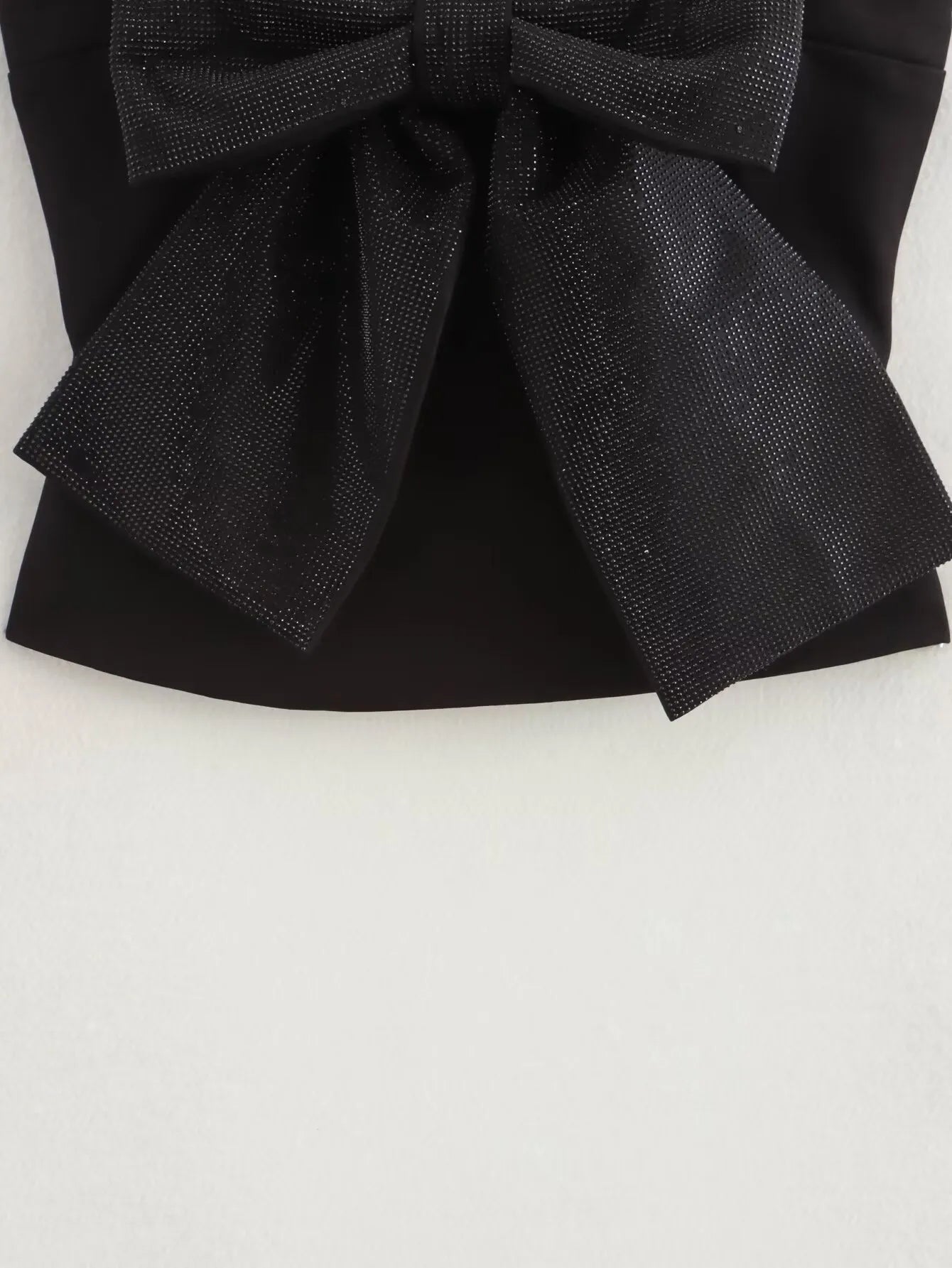 LOULOU | Zwarte Glitter Strik Top Voor Dames - Elegant, Feestelijk & Stralend