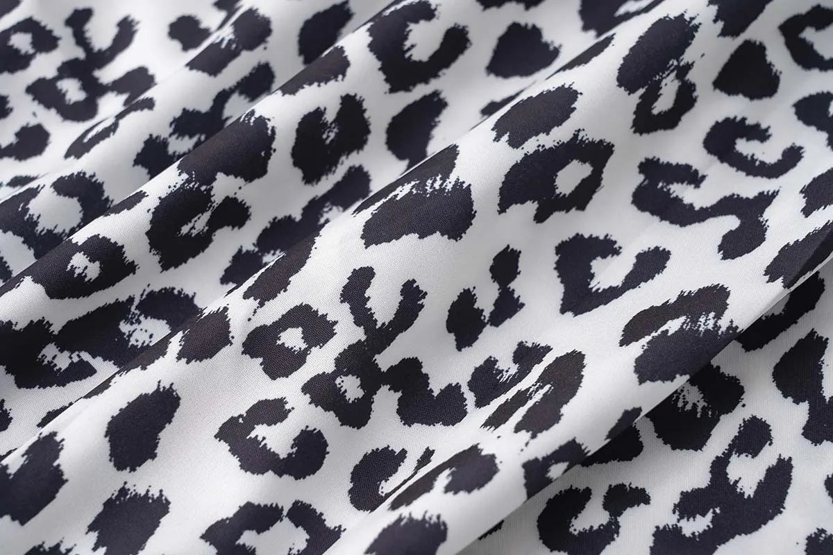 NALA | Panter Print Maxi Jurk Met Flatterende Taille - Elegant, Luchtig & Stijlvol