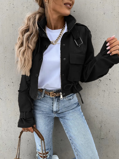 MAELLA | Korte Cargo Jas Voor Dames - Stijlvol & Elegant