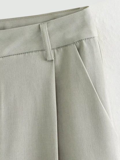 MAYA | Tweedelige Set Met Cropped Jasje En Wijde Pantalon – Chic, Comfortabel, Verfijnd