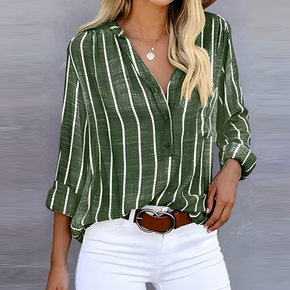 JANTIEN | Gestreepte Damesblouse – Relaxed, Stijlvol & Veelzijdig