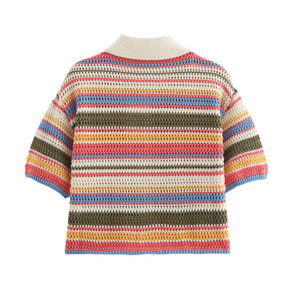 LIN | Elegant Gekleurd Gehaakte Zomer Set Voor Dames - Luchtig , Stijlvol & Comfortabel