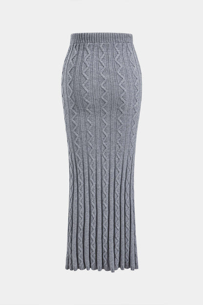 FIORA | Lange Gebreide Rok Voor Dames  – Warm, Flatterend & Perfect Voor Cozy Looks Met Stijl