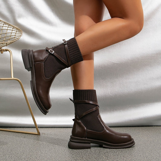 ROMY | Enkellaarsje Voor Dames Met Decoratieve Riemen – Tijdloos, Elegant & Comfortabel Voor Elke Dag