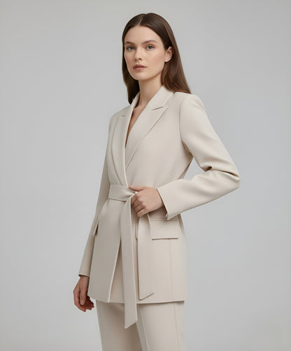 Elegante Dames Blazer Met Ceintuur – Tijdloze Stijl Voor Ieder Moment