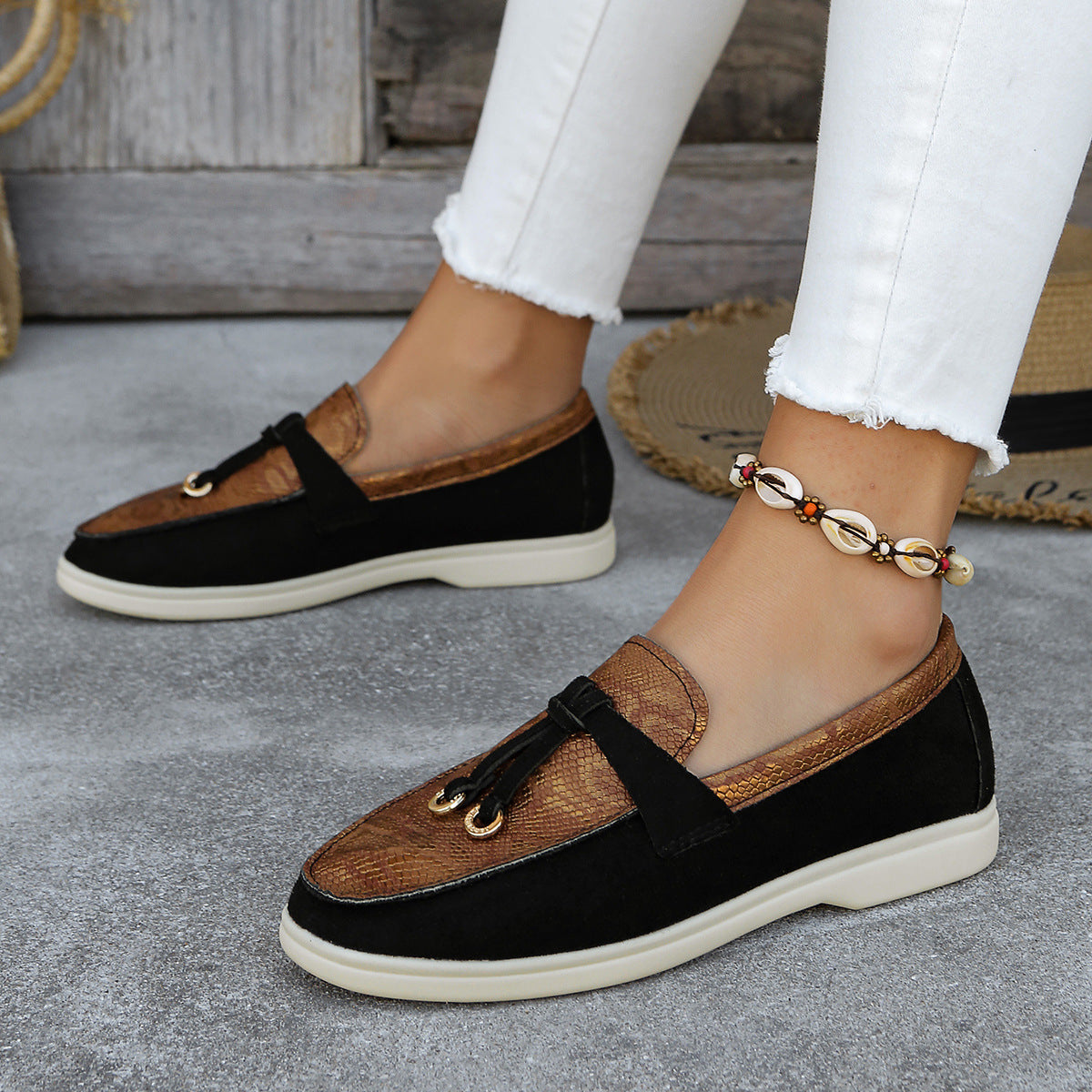 TESSA | Comfortabele Damesloafers – Uniek Design in Luipaard, Artistiek of Slangenprint