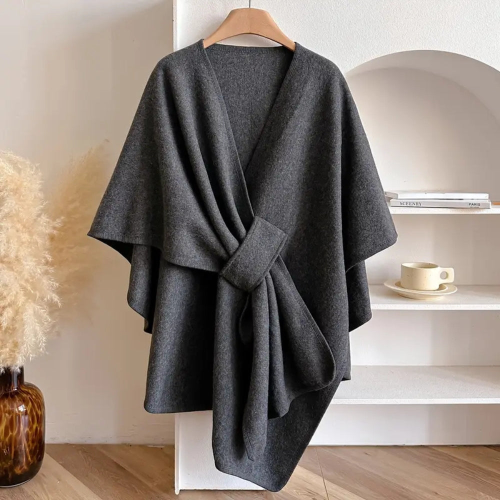 Winddichte Poncho Voor Dames | Warme Chic Shawl Voor Herfst En Winter