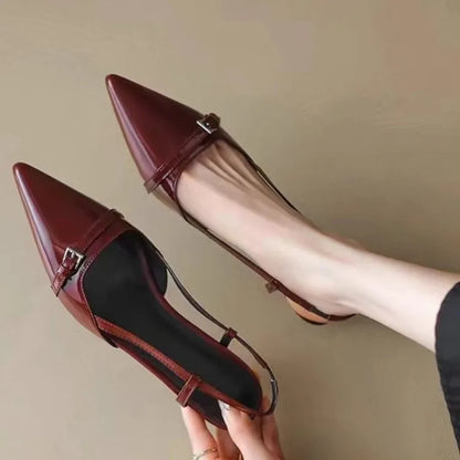 HAZEL | Klassieke Puntige Slingback Hakken Met Glans Lak - Elegant, Chic & Comfortabel