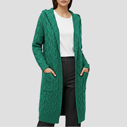 Kabel Gebreide Lange Cardigan Voor Dames | warm, zacht en stijlvol voor koude dagen