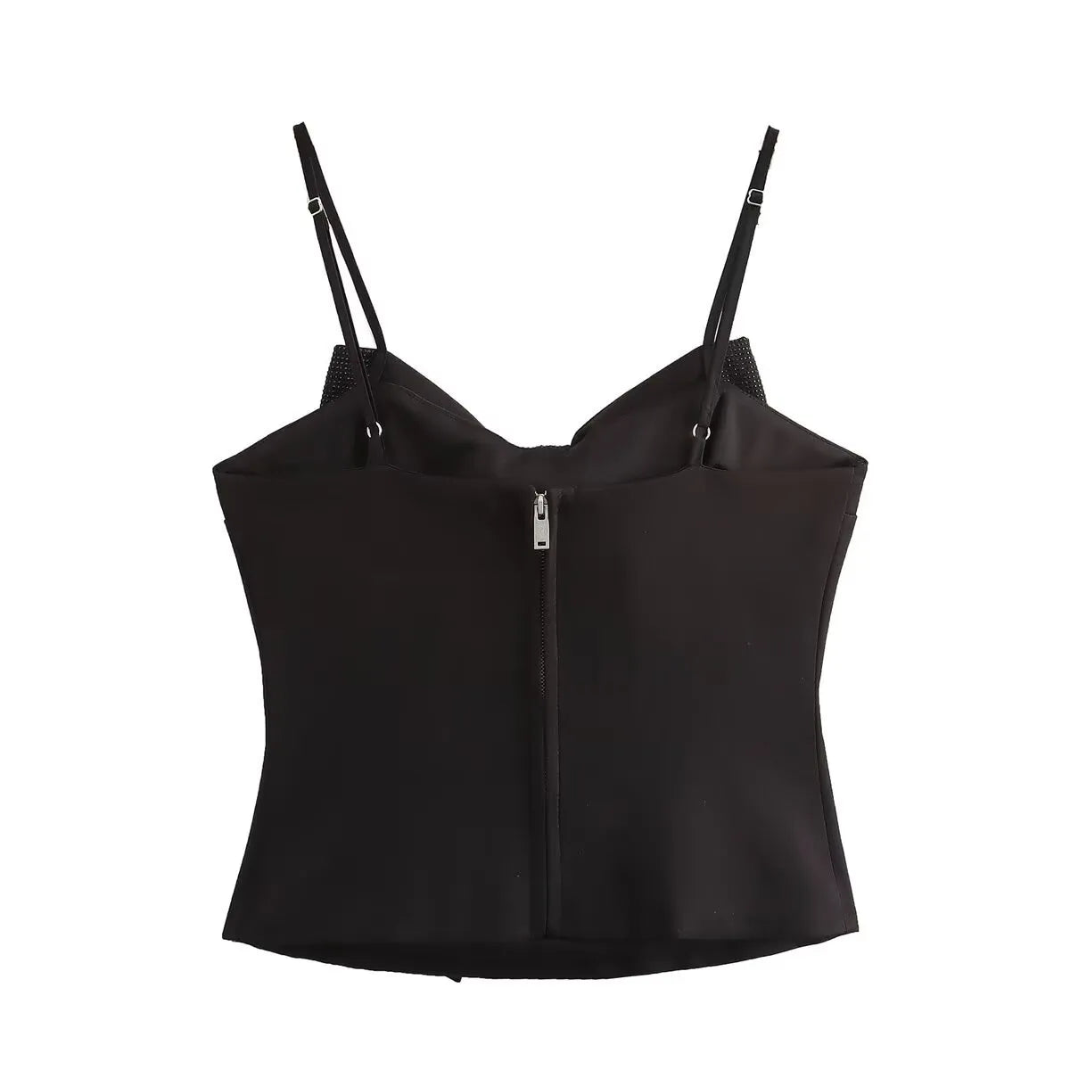 LOULOU | Zwarte Glitter Strik Top Voor Dames - Elegant, Feestelijk & Stralend
