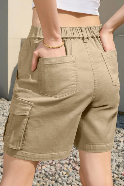 NORA | Comfortabele Dames Cargo Shorts – Hoge Taille, Stoer & Stijlvol Voor Elke Dag