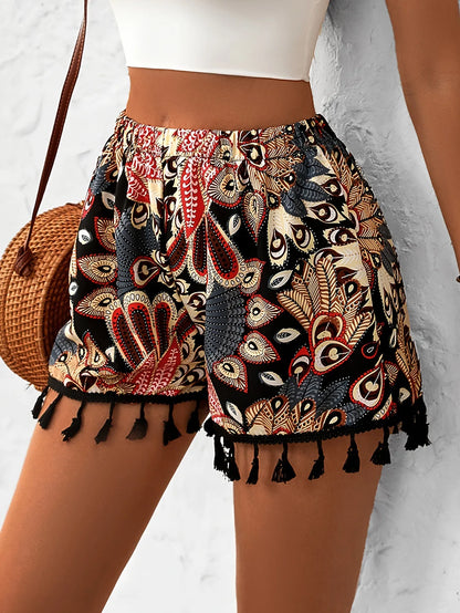 ZARA | Luchtig Dames Zomerbroekje met Boho Print en Kwastjes - Zomers, Stijlvol & Comfortabel