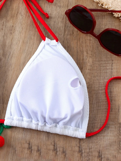 LILOU | Dames Bikini Met Kersen Detail – Ibiza Style & Zomerse Speelsheid