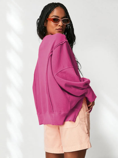 LIV | Oversized Damestrui Van Katoenmix – Casual, Comfortabel & Tijdloos Modieus