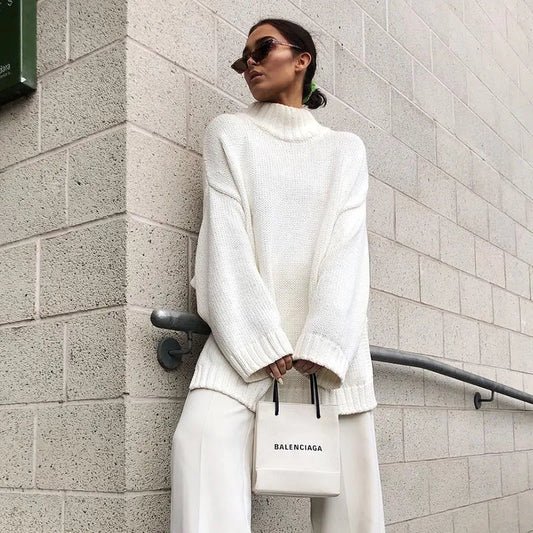 ELISA | Oversized Gebreide Dames Trui – Zacht, Tijdloos & Ideaal Voor Koude Dagen en Gelaagde Looks