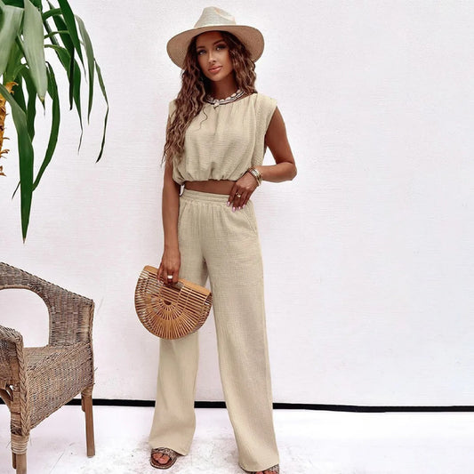 NOURIYA | Casual Zomerset Voor Dames Met Textuur - Luchtig & Perfect Voor De Zomer