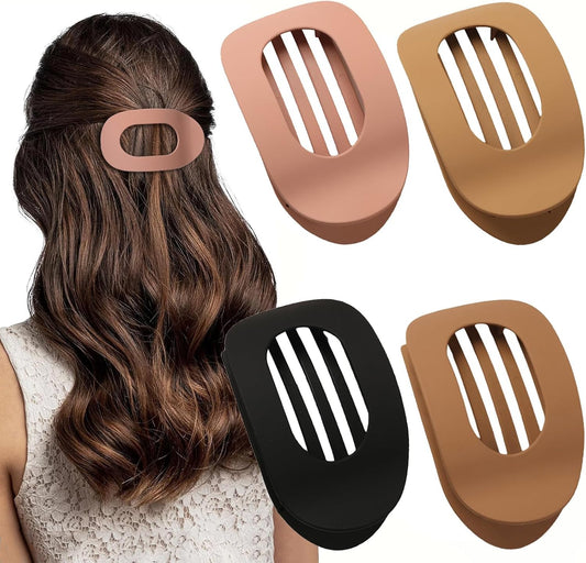 KARI | Comfortabele Platte Haarklemmen Set van 4 - Verfijnd, Stevig & Comfortabel