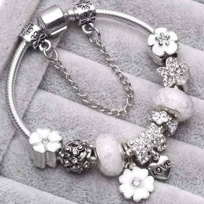 925 Sterling Zilveren Armband Met Bloemen Charms | Tijdloze Luxe Voor Elke Gelegenheid