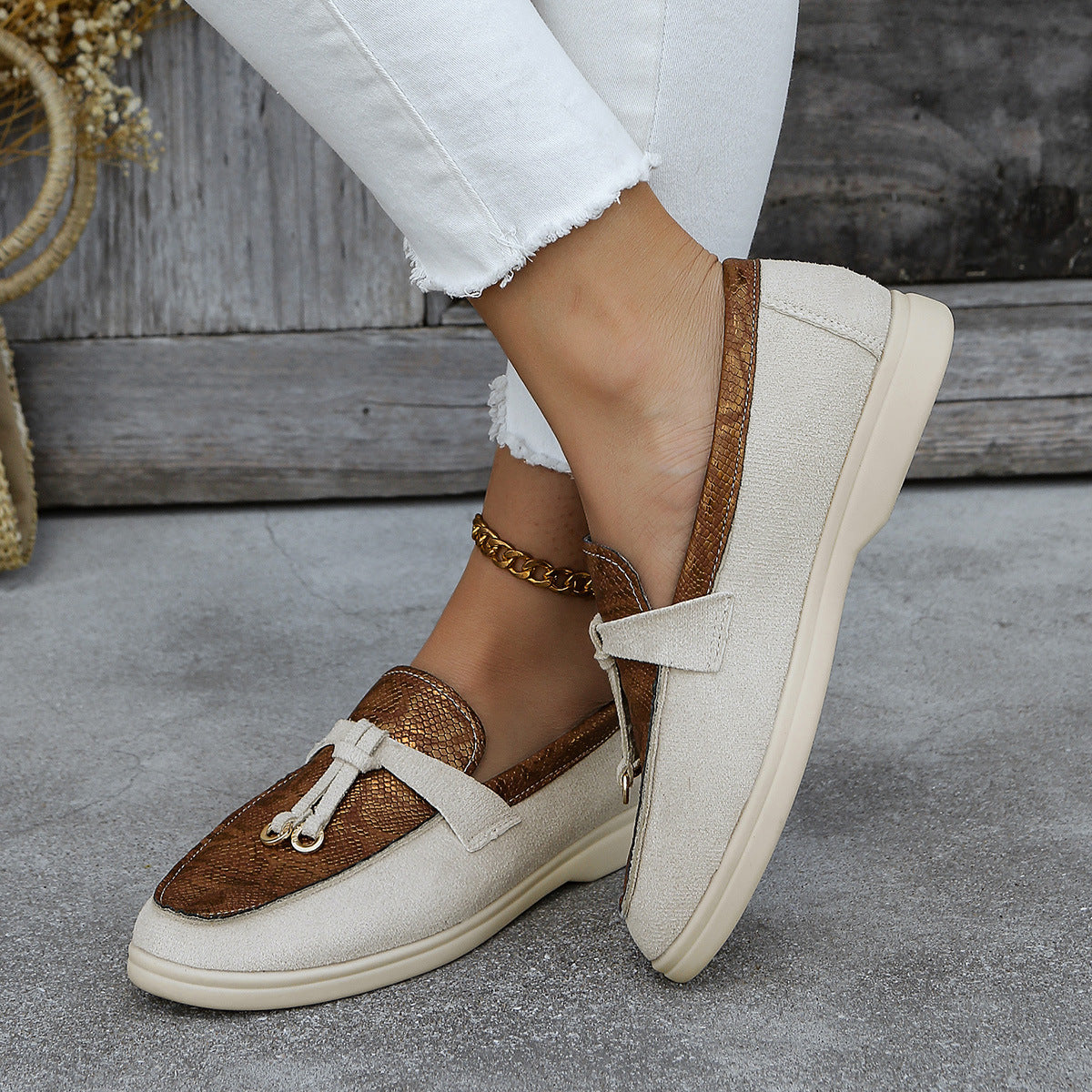 TESSA | Comfortabele Damesloafers – Uniek Design in Luipaard, Artistiek of Slangenprint