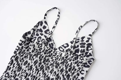 NALA | Panter Print Maxi Jurk Met Flatterende Taille - Elegant, Luchtig & Stijlvol