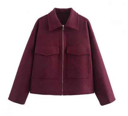 FELICE | Casual Korte Tussen Jas Voor Dames Met Zak Design - Modieus & Comfortabel