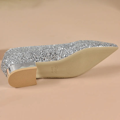 NOOR | Feestelijke Ballerina’s Met Glitter Pailletten En Lage Hakken – Stralend, Comfortabel, Elegant