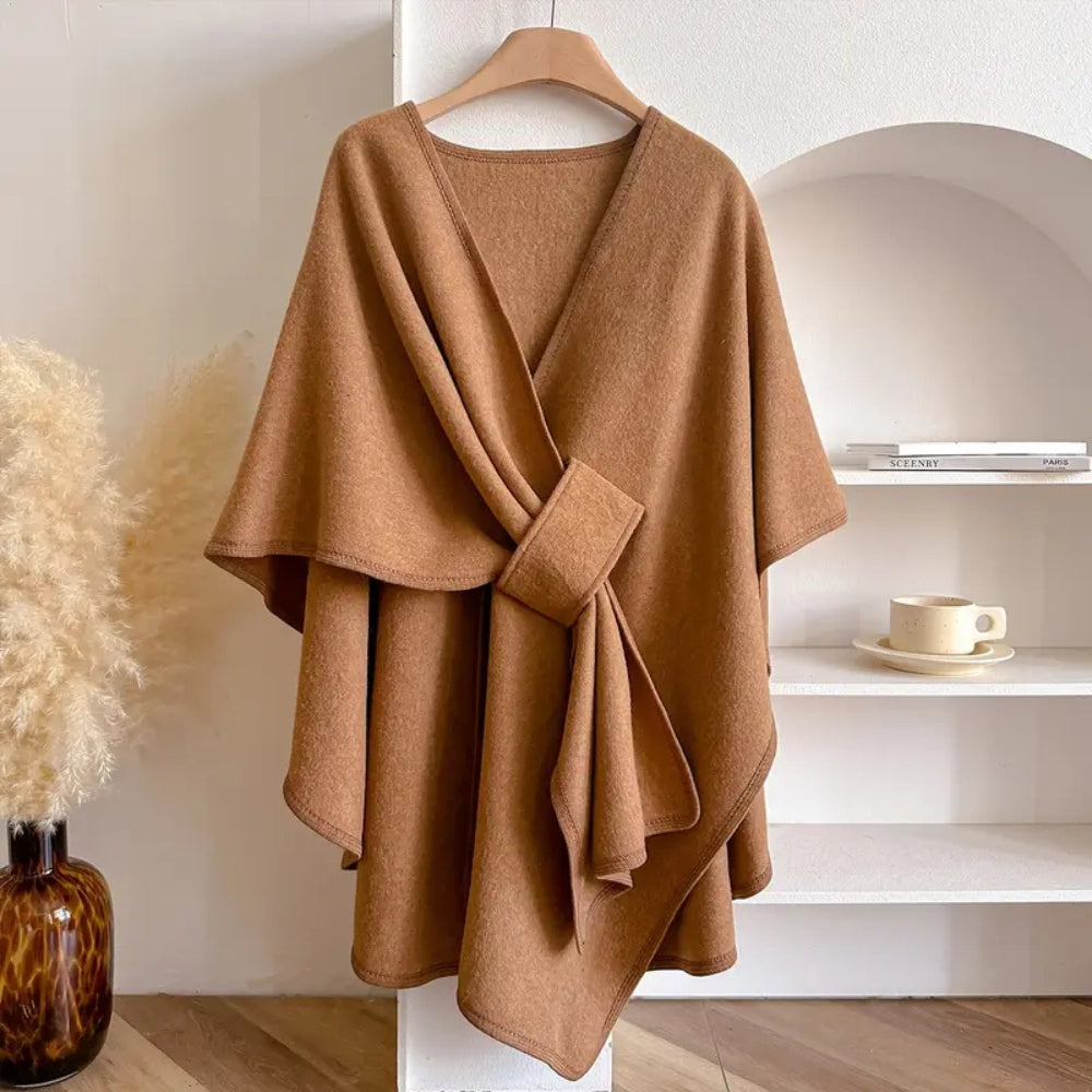 Winddichte Poncho Voor Dames | Warme Chic Shawl Voor Herfst En Winter
