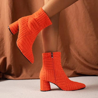 VINA | Luxe Suede Enkellaarzen Voor Dames Met Ronde Hak - Stoer, Stijlvol & Comfortabel