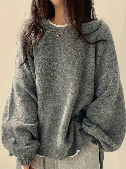 MARISKA | Oversized Damestrui Met Ballonmouwen – Heerlijk Warm, Zacht, Herfst & Winter