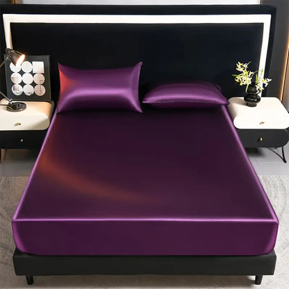 CASSIA | Luxe Satijnen Hoeslaken – Zijdezacht, Verkoelend & Comfortabel Voor Elk Seizoen