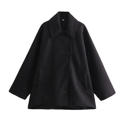 ISOLDE | Nette Wollen Damesjas / Trenchcoat – Tijdloze Elegantie en Warmte