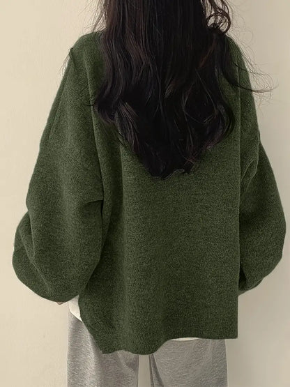 MARISKA | Oversized Damestrui Met Ballonmouwen – Heerlijk Warm, Zacht, Herfst & Winter