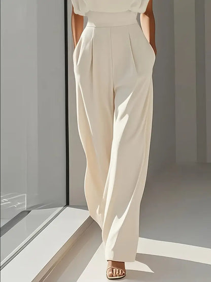 MIRA | Elegante Dames Jumpsuit met Gedefinieerde Taille en Rechte pijpen