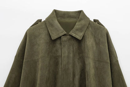 ISLA | Oversized Suède Dames Jas – Warm, Elegant & Perfect Voor Het Najaar