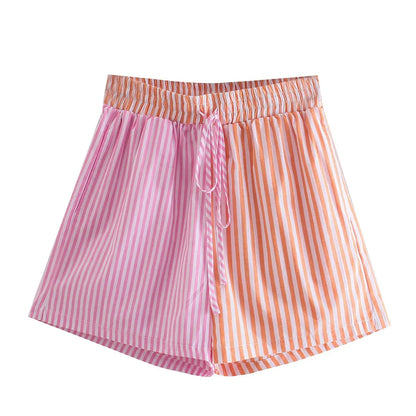 MILLE | Gestreepte Zomerset Voor Dames - Blouse + Short - Elegant & Zomers