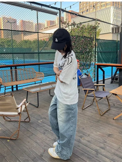 ALICE | Oversized Jeans Met Omgekeerd Design Voor Dames - Stijlvol & Modieus