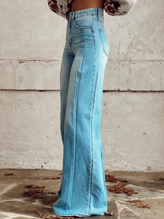 Wide Leg Denim Broek | Comfortabele Pasvorm & Trendy Silhouet