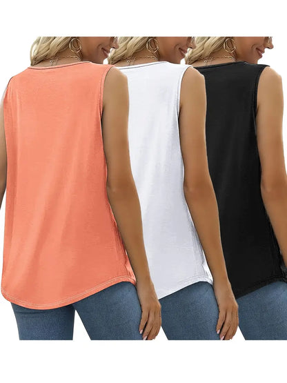 LYNN | Mouwloze Dames Top met Ringdetail – Casual Chic in Zwart of Zalmroze