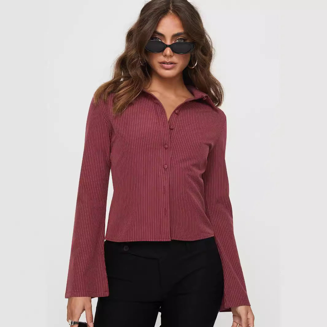 VIOLET | Flared Cuff Blouse – Elegant, Chic & Tijdloos