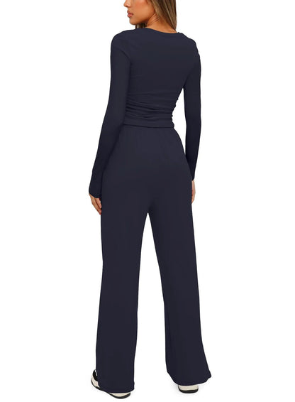 LIEKE | 2-Delige Lounge-Set Voor Dames – Zacht, Ademend & Perfect Voor Comfortabele Herfst Dagen