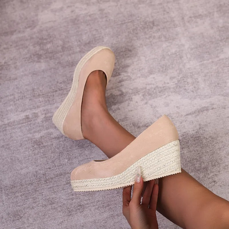 CAMILLE | Dames Plateauschoen met Espadrillezool – Comfort, Verfijning & Zomerse Flair