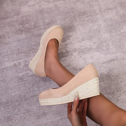 CAMILLE | Dames Plateauschoen met Espadrillezool – Comfort, Verfijning & Zomerse Flair