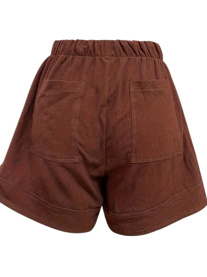 LEONA | Luchtige Dames Zomer Shorts met Elastische Tailleband & Zakken - Luchtig & Zomers