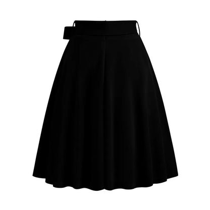 LOU | Elegante Dames A-lijn Midirok met Zijstrik – Hoog Getailleerd & Flatterend Silhouet
