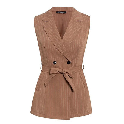 AMARA | Luxe Gestreepte Dames Set Met Blazerlook – Elegant, Licht & Ideaal Voor Zomeravonden