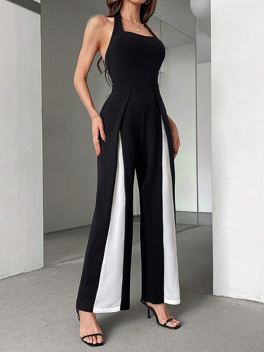 JULIANA | Luxe Jumpsuit Voor Dames Met 2 Kleurige Pijpen - Stijlvol, Elegant & Flatterend