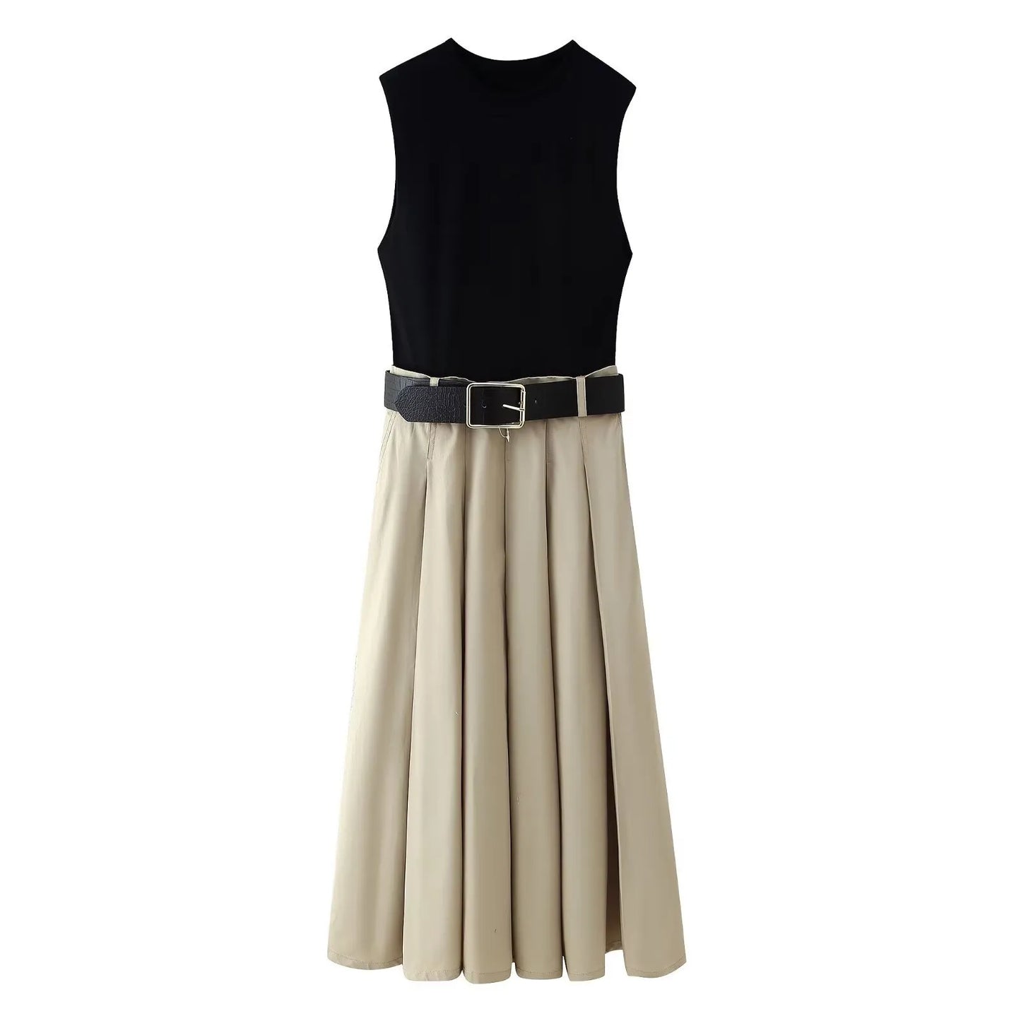 MAUD | Elegante Rokjurk Voor Dames Met Bijpassende Riem, Zakken & Rits – Tijdloos, Elegant & Comfortabel Voor Elke Dag