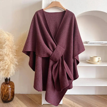 Winddichte Poncho Voor Dames | Warme Chic Shawl Voor Herfst En Winter