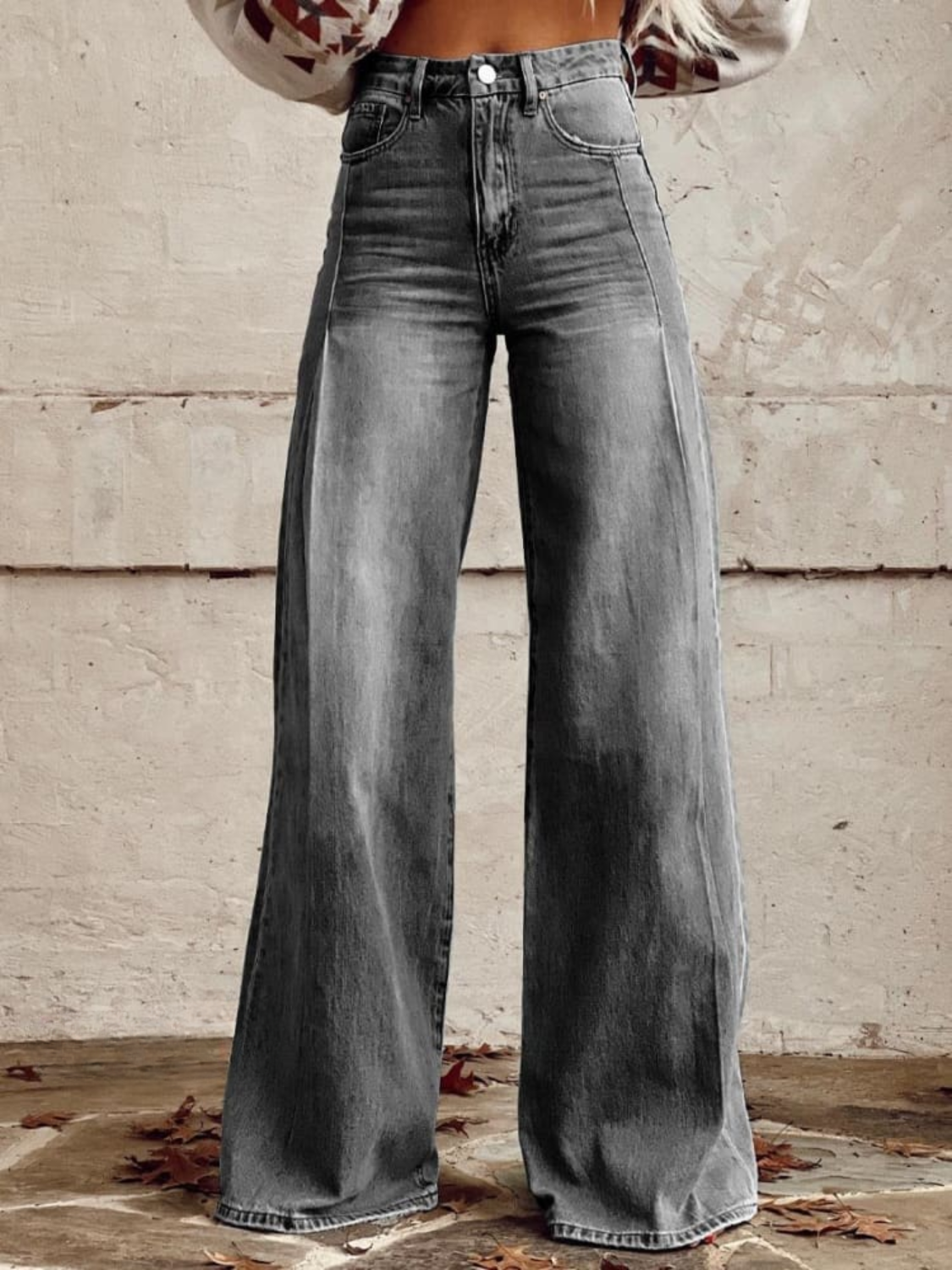 Wide Leg Denim Broek | Comfortabele Pasvorm & Trendy Silhouet