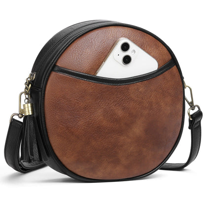 FABIENNE | Ronde Schoudertas Voor Dames Met Retro Style - Tijdloos, Stijlvol & Compact